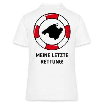 Meine Letzte Rettung! (Mallorca / Urlaub / POS 2C) - Frauen Polo Shirt - Weiß - Hinten - Ailine (174cm)