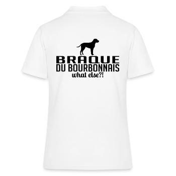 BRAQUE DU BOURBONNAIS what else Dogs Wilsigns - Women's Polo Shirt - white - Back - Ailine (174cm)