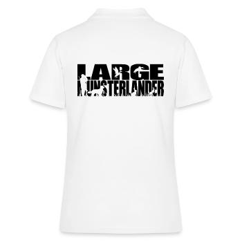 LARGE MUNSTERLANDER Jagdhunde Jagdhund Wilsigns - Frauen Polo Shirt - Weiß - Hinten - Ailine (174cm)