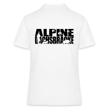 ALPINE DACHSBRACKE Jagdhunde Jagdhund Wilsigns - Frauen Polo Shirt - Weiß - Hinten - Ailine (174cm)