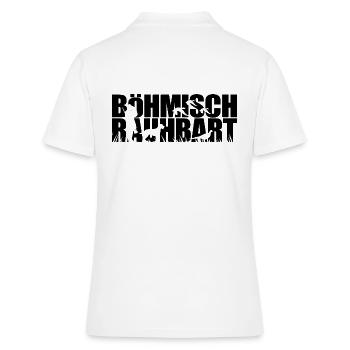 BÖHMISCH RAUHBART Jagdhunde Jagdhund Wilsigns - Frauen Polo Shirt - Weiß - Hinten - Ailine (174cm)