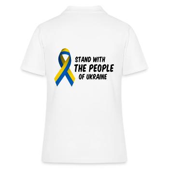 Slogan de la liberté en Ukraine - Polo Femme - blanc - Dos - Ailine (174cm)