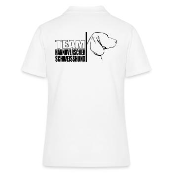 TEAM Hanovrien Scent Chien Chiens Wilsigns - Polo Femme - blanc - Dos - Ailine (174cm)