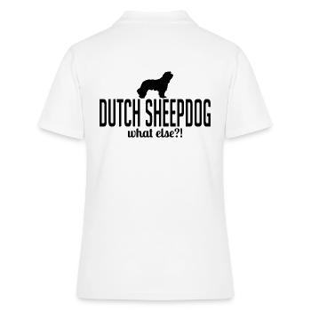 Chien de berger hollandais Quoi d’autre chiens dire Wilsigns - Polo Femme - blanc - Dos - Ailine (174cm)