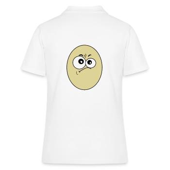 Ei - Frauen Polo Shirt - Weiß - Hinten - Ailine (174cm)