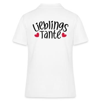 Lieblingstante Beste Tante Geschenk Neffe Nichte - Frauen Polo Shirt - Weiß - Hinten - Ailine (174cm)