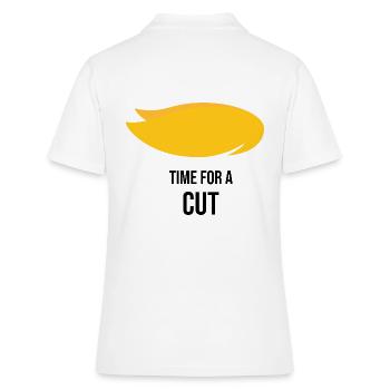 Time for a cut - Women's Polo Shirt - white - Back - Ailine (174cm)