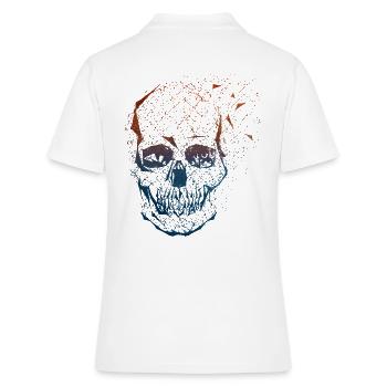 Skull - Frauen Polo Shirt - Weiß - Hinten - Ailine (174cm)