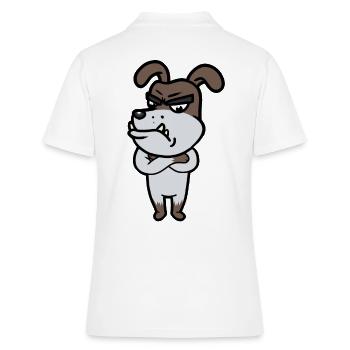 Grimmiger Wachhund Diensthund Kampfhund - Frauen Polo Shirt - Weiß - Hinten - Ailine (174cm)