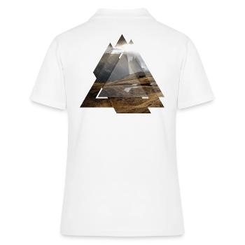 Paysage de géométrie triangle Dolomites - Polo Femme - blanc - Dos - Ailine (174cm)