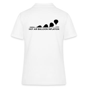 Ballon-Inflation - Frauen Polo Shirt - Weiß - Hinten - Ailine (174cm)