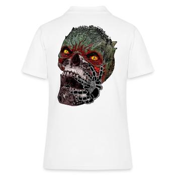 Monstre effrayant d’Halloween - Polo Femme - blanc - Dos - Ailine (174cm)