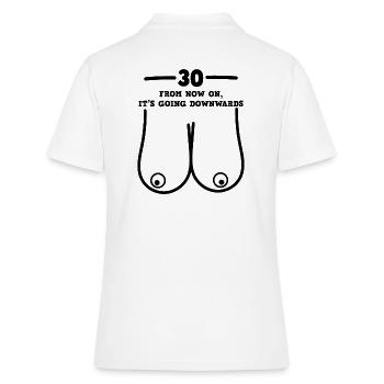 Anniversaire de 30 ans affaissement énonciation drôle - Polo Femme - blanc - Dos - Ailine (174cm)