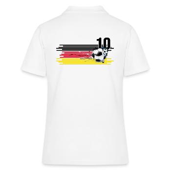 Le footballeur joue au football Culture des fans Stade de football - Polo Femme - blanc - Dos - Ailine (174cm)
