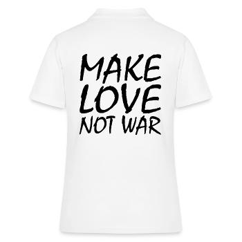 Make love not war - Polo Femme - blanc - Dos - Ailine (174cm)