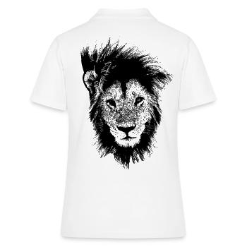 Lion tête de lion crinière de lion - Polo Femme - blanc - Dos - Ailine (174cm)