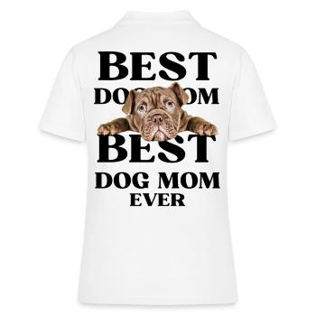 MEILLEURE MAMAN DE CHIEN jamais I cadeau de propriétaire de chien - Polo Femme - blanc - Dos - Ailine (174cm)