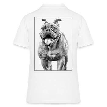 VIEUX BOULEDOGUE ANGLAIS CHIEN CHIENS - Polo Femme - blanc - Dos - Ailine (174cm)