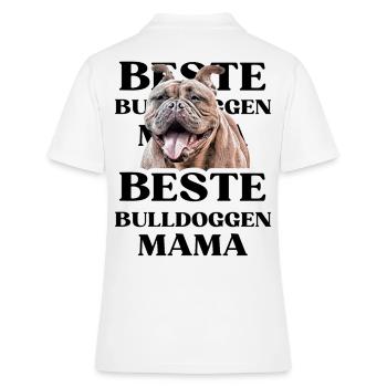 BESTE BULLDOGGEN Mama Hund BULLDOGGE Hunde - Frauen Polo Shirt - Weiß - Hinten - Ailine (174cm)