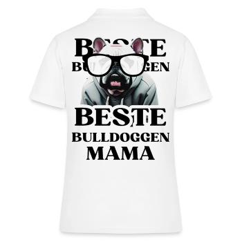 BEST BULLDOGS Maman chien BULLDOG Dogs - Polo Femme - blanc - Dos - Ailine (174cm)