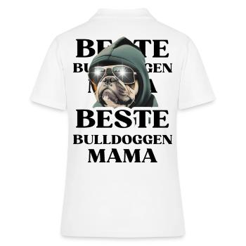 BEST BULLDOGS Maman chien BULLDOG Dogs - Polo Femme - blanc - Dos - Ailine (174cm)