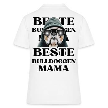 BESTE BULLDOGGEN Mama Hund BULLDOGGE Hunde - Frauen Polo Shirt - Weiß - Hinten - Ailine (174cm)
