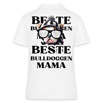 BESTE BULLDOGGEN Mama Hund BULLDOGGE Hunde - Frauen Polo Shirt - Weiß - Hinten - Ailine (174cm)