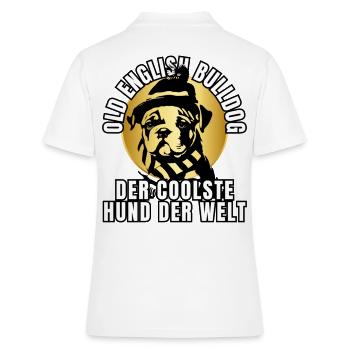 VIEUX BOULEDOGUE ANGLAIS CHIEN CHIENS - Polo Femme - blanc - Dos - Ailine (174cm)