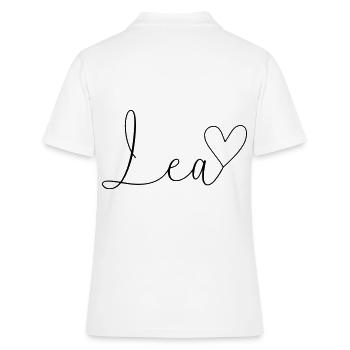 Lea Name Vorname Mädchen - Frauen Polo Shirt - Weiß - Hinten - Ailine (174cm)