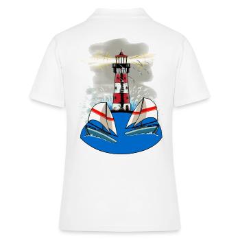 Phare Nautique Marin Maritim Ahoi Navires - Polo Femme - blanc - Dos - Ailine (174cm)
