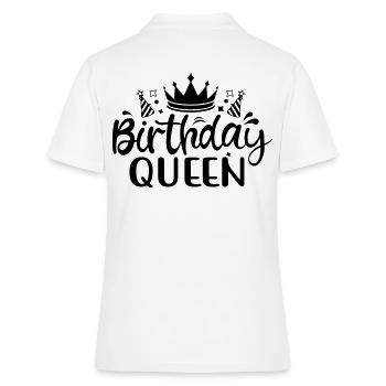 Birthday Queen 1 Happy Birthday - Women's Polo Shirt - white - Back - Ailine (174cm)