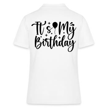 Birthday Queen 3 Happy Birthday - Women's Polo Shirt - white - Back - Ailine (174cm)