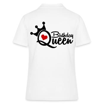 Birthday Queen 11 Happy Birthday - Women's Polo Shirt - white - Back - Ailine (174cm)