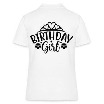 Birthday Queen 8 Happy Birthday - Women's Polo Shirt - white - Back - Ailine (174cm)