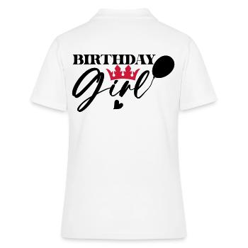 Birthday Queen 13 Happy Birthday - Women's Polo Shirt - white - Back - Ailine (174cm)