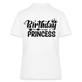 Birthday Queen 9 Joyeux anniversaire - Polo Femme - blanc - Dos - Ailine (174cm)
