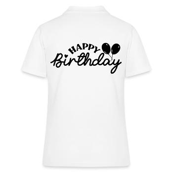 Birthday Queen 14 Happy Birthday - Women's Polo Shirt - white - Back - Ailine (174cm)