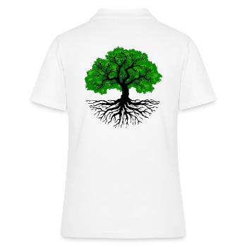 Conservation de la nature Terre Mère Nature Environnement Arbre - Polo Femme - blanc - Dos - Ailine (174cm)