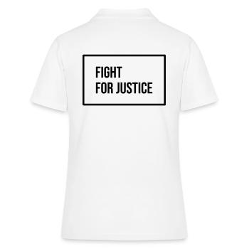 Lutte pour la justice - Polo Femme - blanc - Dos - Ailine (174cm)