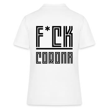 Fuck Corona - Polo Femme - blanc - Dos - Ailine (174cm)