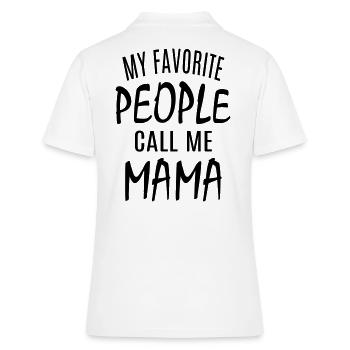 Stolze Mama bester Sohn beste Tochter Mutterliebe - Frauen Polo Shirt - Weiß - Hinten - Ailine (174cm)