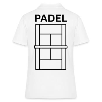 Terrain de padel - Polo Femme - blanc - Dos - Ailine (174cm)