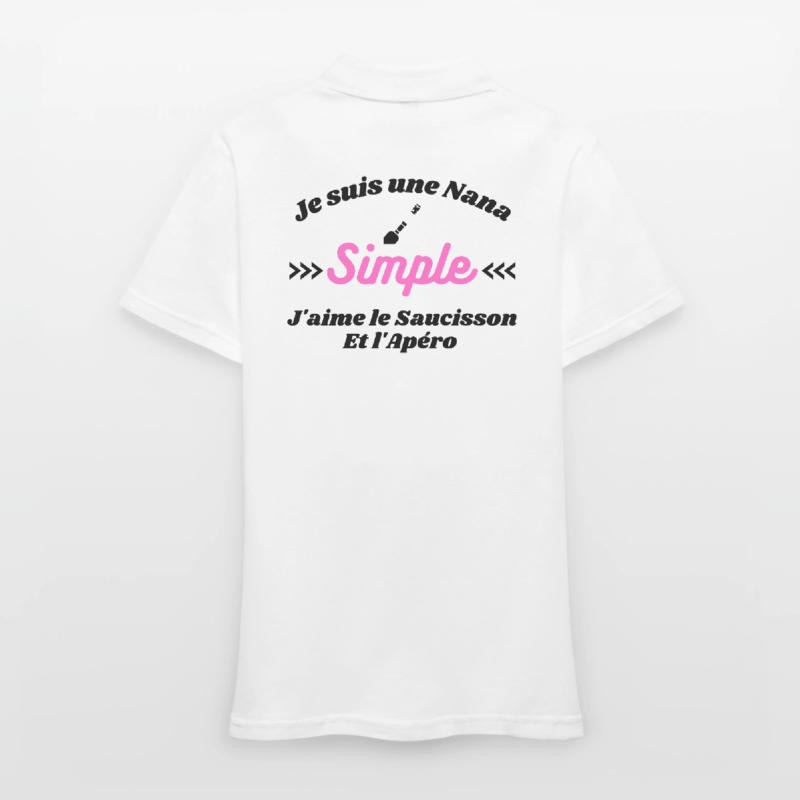 Ich bin ein einfaches Mädchen, ich mag Wurst und Aperitif Frauen Polo Shirt