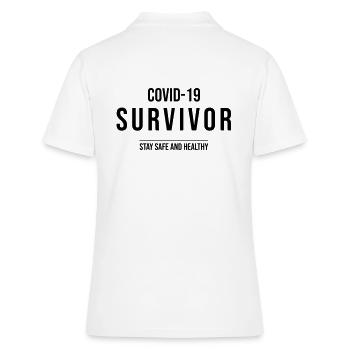 COVID-19 Survivor - Frauen Polo Shirt - Weiß - Hinten - Ailine (174cm)