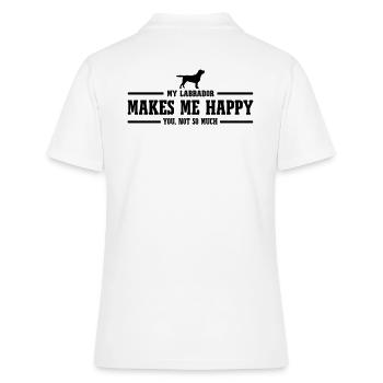 LABRADOR me rend heureux - Polo Femme - blanc - Dos - Ailine (174cm)