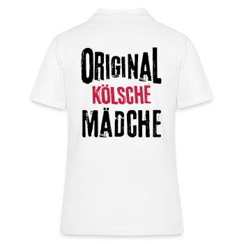 Kölnerin Kölsche Mädche Original Kölner Köln Frau - Frauen Polo Shirt - Weiß - Hinten - Ailine (174cm)