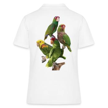 Papageien aus dem Amazonas - Frauen Polo Shirt - Weiß - Hinten - Ailine (174cm)