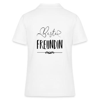 Beste Freundin - Frauen Polo Shirt - Weiß - Hinten - Ailine (174cm)