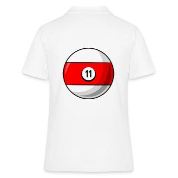 Billardkugel 11 rot Billard elf - Frauen Polo Shirt - Weiß - Hinten - Ailine (174cm)