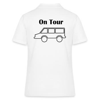 En tournée en voiture - Polo Femme - blanc - Dos - Ailine (174cm)